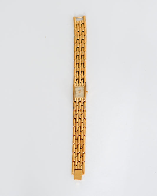 Rectangular Gold-Toned Diamond Anne Klein
